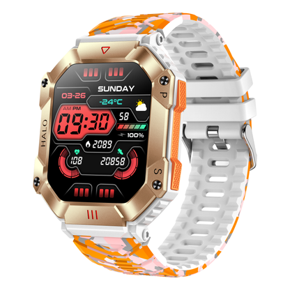 New Waterproof Outdoor Smartwatch with Bluetooth Call, Compass, Real-time Barometer and Altitude Detection