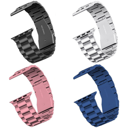 4-Pack Enhance Your iWatch Aesthetics with Stainless Steel Strap - Three-Pearl Design