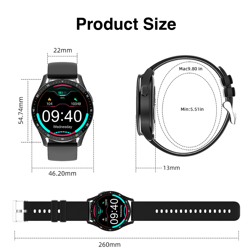 Smartwatch with Wireless Earbuds - Health Tracking, Sports Mode & More for Men & Women