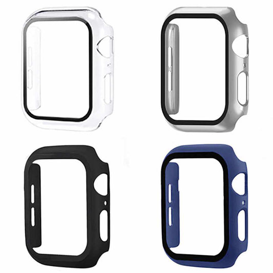4 Packed Cases, 40mm/44mm Watch Screen Protector, Compatible with Apple Watch Series 4/5/6/SE, i-watch Cases