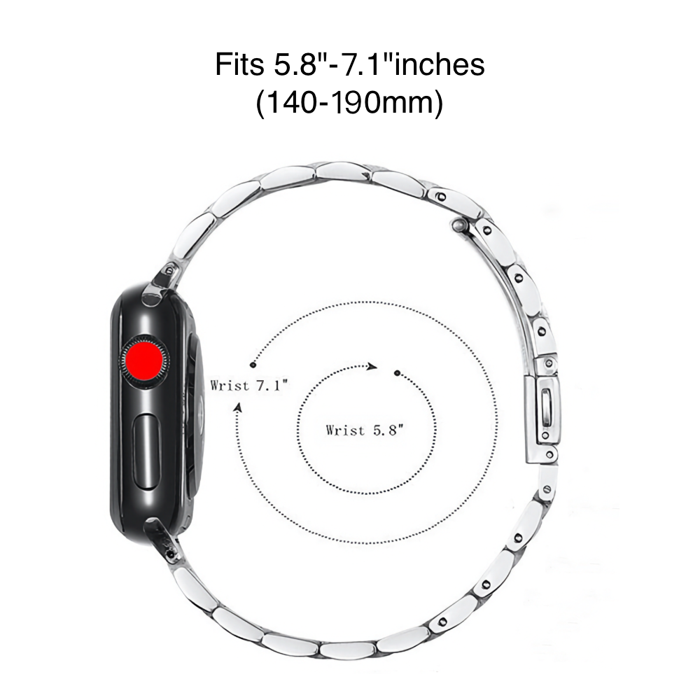 4-Pack High-quality 304 stainless steel watchband with triple bead design and narrow width for iWatch