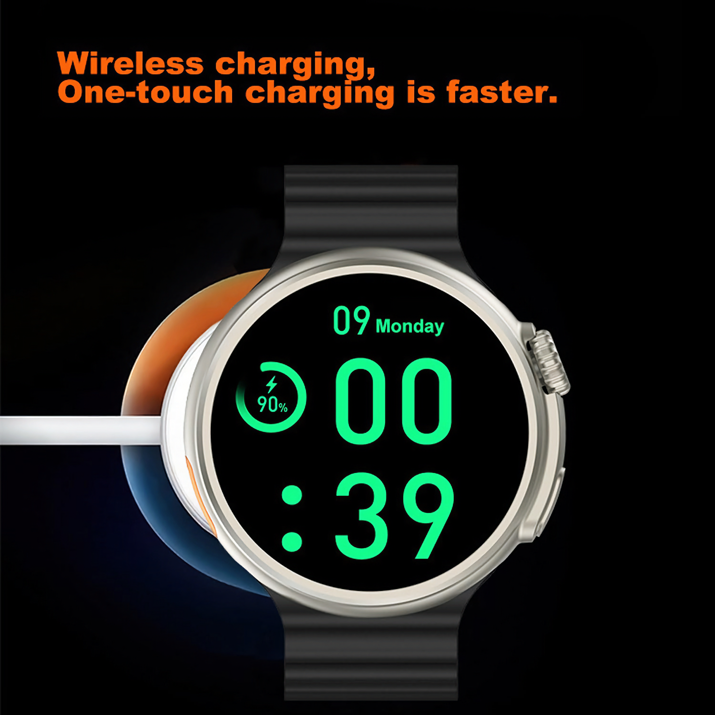Elegant Round AMOLED Smartwatch with Oceanic Band: A Fusion of Tradition and Modernity