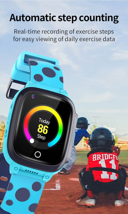 Latest 4G GPS Kids Smartwatch with One-Click Calling, Location Tracker, Waterproof, Camera and Video Chat
