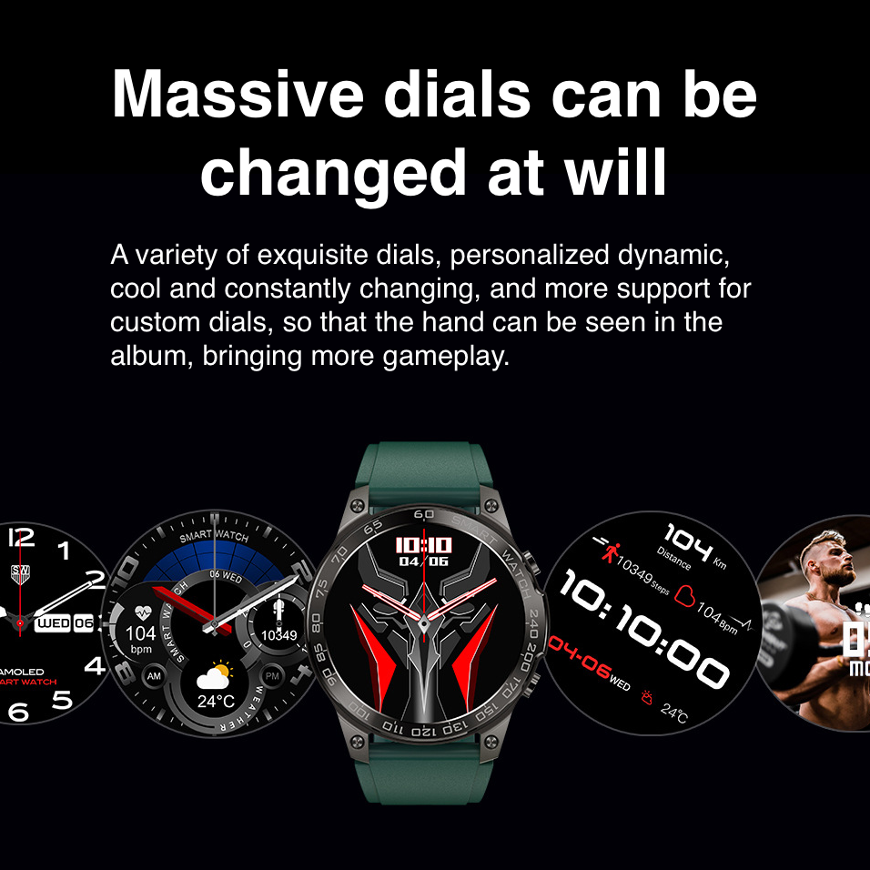 Always-On Display and Multiple Sport Modes -Track Your Workouts and Stay Healthy with Our AMOLED Smartwatch