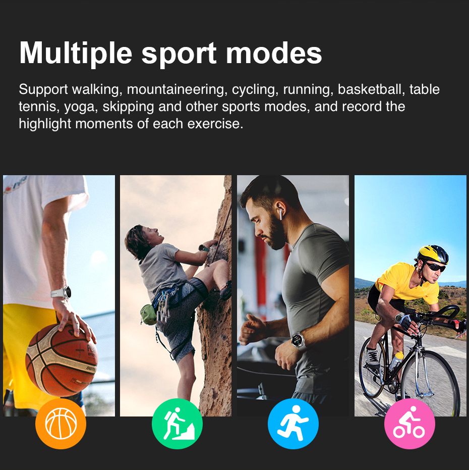 Always-On Display and Multiple Sport Modes -Track Your Workouts and Stay Healthy with Our AMOLED Smartwatch