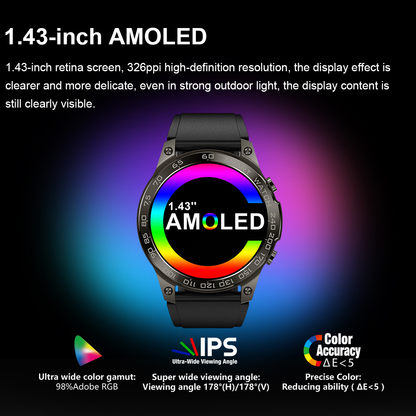 Always-On Display and Multiple Sport Modes -Track Your Workouts and Stay Healthy with Our AMOLED Smartwatch