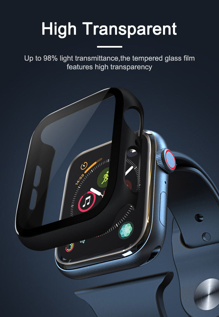 4 Packed Cases, 40mm/44mm Watch Screen Protector, Compatible with Apple Watch Series 4/5/6/SE, i-watch Cases