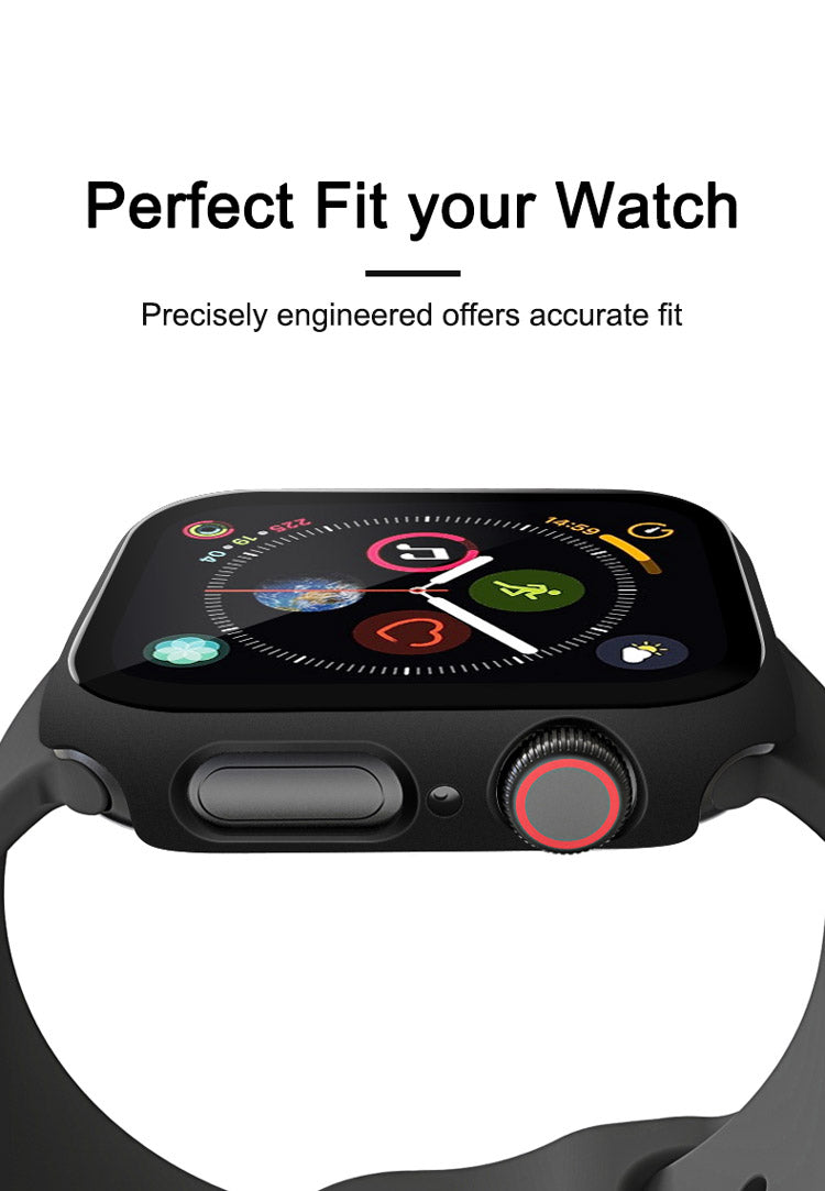 4 Packed Cases, 40mm/44mm Watch Screen Protector, Compatible with Apple Watch Series 4/5/6/SE, i-watch Cases