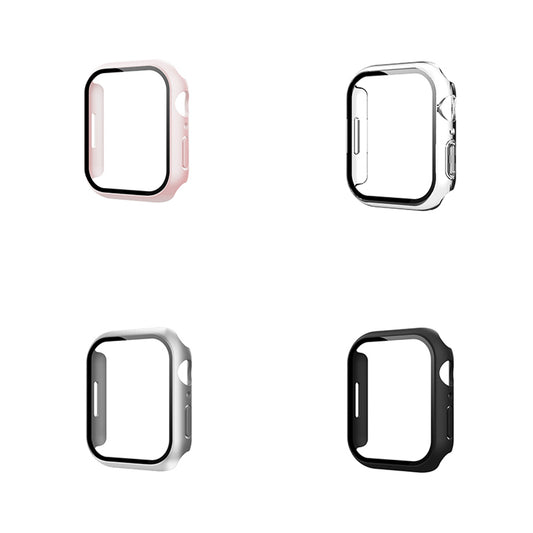 4 Packed Cases, 41mm/45mm Watch Screen Protector, Compatible with Apple Watch Series 7/8, i-watch Cases
