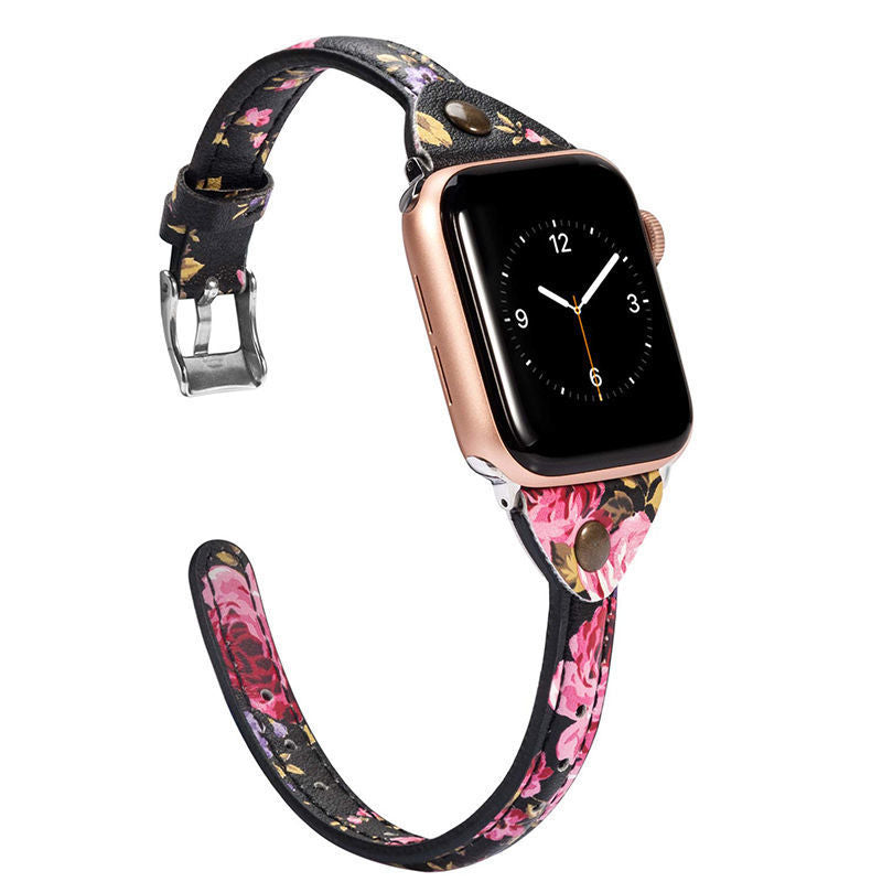 Fashionable Genuine Leather Compatible with Apple Watch, Watch Band Watch Strap