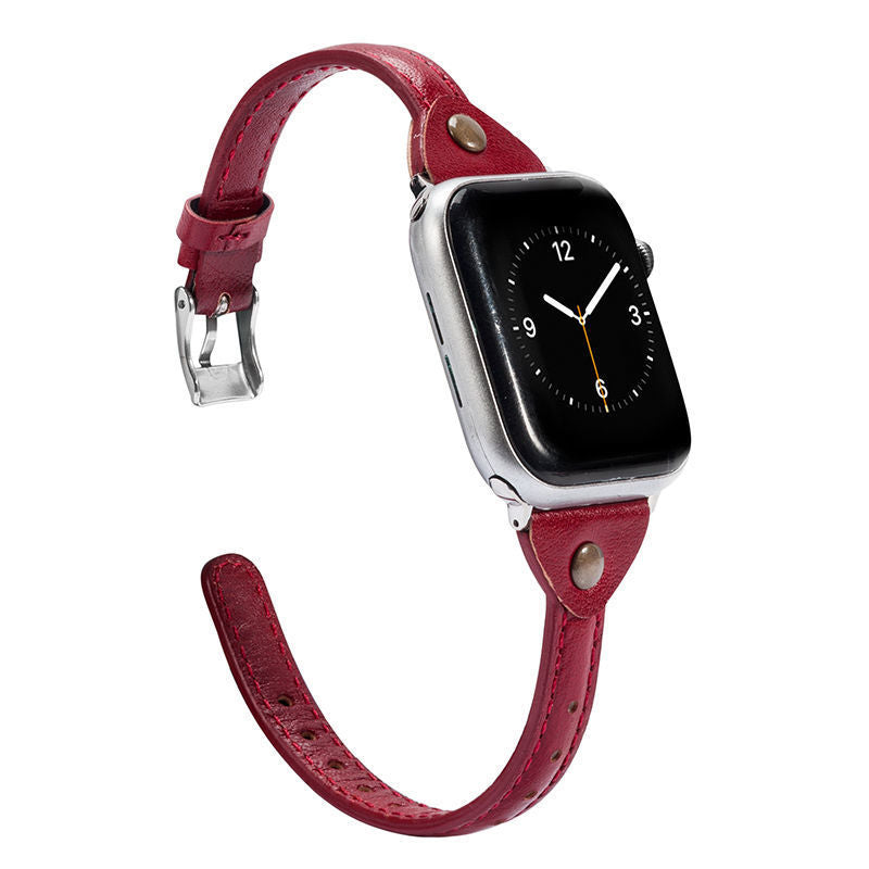 Fashionable Genuine Leather Compatible with Apple Watch, Watch Band Watch Strap