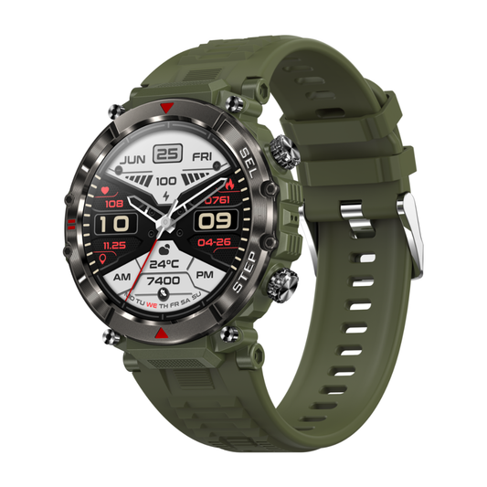 Rugged Appearance Smart Watch with Multiple Cool Dials and Outdoor Features